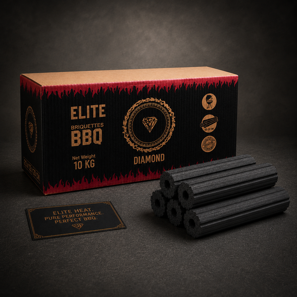 Diamond Elite Barbacoa – Briquetas de Carbón de Coco Premium (10 kg)